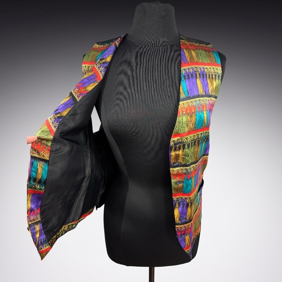 Favourbrook London Vintage Mens Bespoke Custom Silk Tuxedo Vest Size 40 - Picture 7 of 9